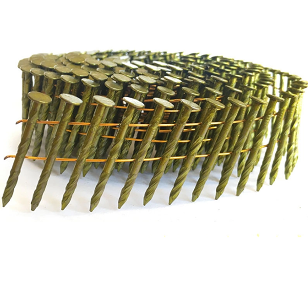 15 degree screw coil nails 300pcs coil 
