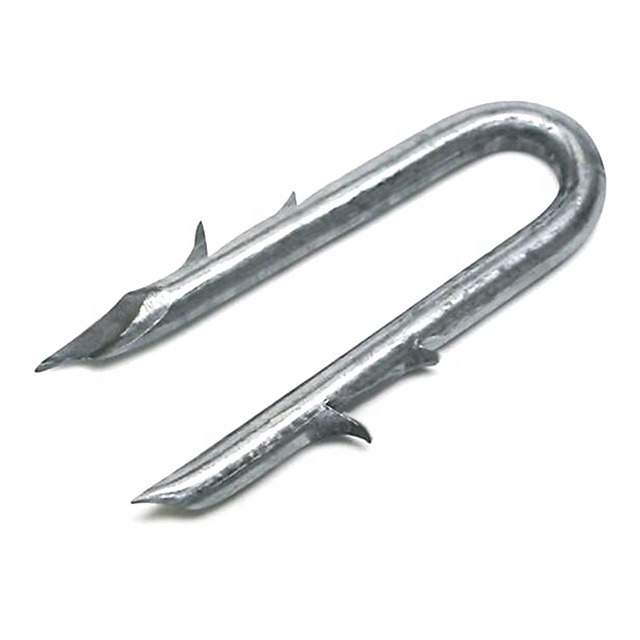 double barbed shank fence staples