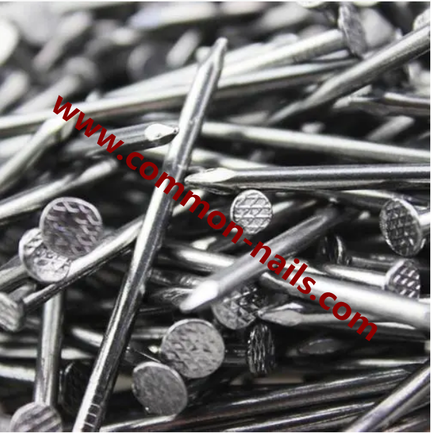 China 1-1/2" inch x bwg14 polished checkered head smooth shank common nails for wooden frame manufacturer